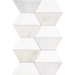 Paradise & Thassos Half Hex - stone tile